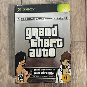 Grand Theft Auto Double Pack VICE CITY & 3 (Microsoft Xbox, 2003) COMPLETE